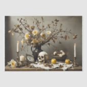 スカル付きゴシックの静物生活 – Decopage - 薄葉紙 (正面)