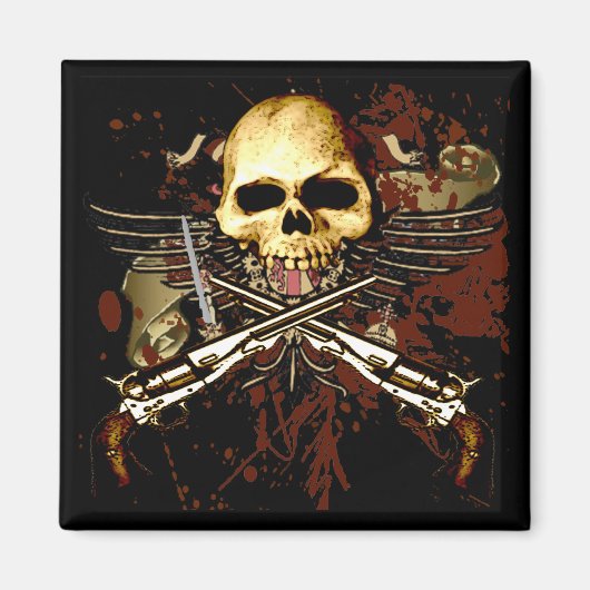 スカル付きシクガン マグネット (正面)