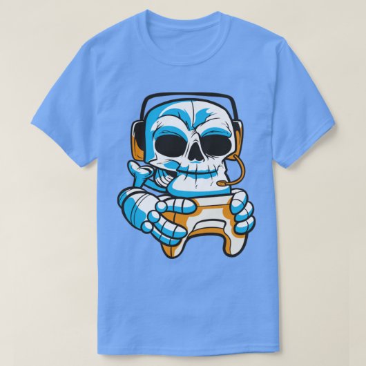 スカル付きジョイスティック Tシャツ (デザイン正面)