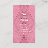 スカル付きトップハットゴシックピンクガーリーヴィンテージゴシック 名刺 (裏面)