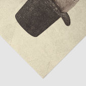 スカル付きトップハットゴシックヴィンテージセピアテクスチャ 薄葉紙 (詳細)