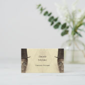 スカル付きトップハットセピアヴィンテージ店 名刺 (スタンド正面)