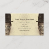 スカル付きトップハットセピアヴィンテージ店 名刺 (裏面)