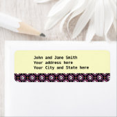 スカル付きハートおよび弓デザイン ラベル (インサイチュ)