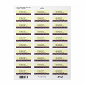 スカル付きハートおよび弓デザイン ラベル (フルシート)