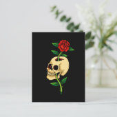 スカル付きバラ ポストカード (スタンド正面)