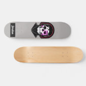 スカル付きヘルメット名前をカスタムする スケートボード (横)