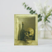 スカル付き絵画はがき ポストカード (スタンド正面)