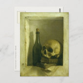 スカル付き絵画はがき ポストカード (正面/裏面)