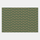 スカル付き花リース ラッピングペーパーシート (正面)