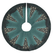 スカル付き退屈なクリスマスツリー ブラッシュドポリエステルツリースカート (正面)