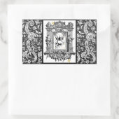 スカル付き 長方形シール (バッグ)