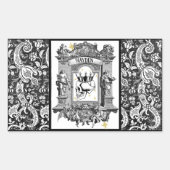 スカル付き 長方形シール (正面)