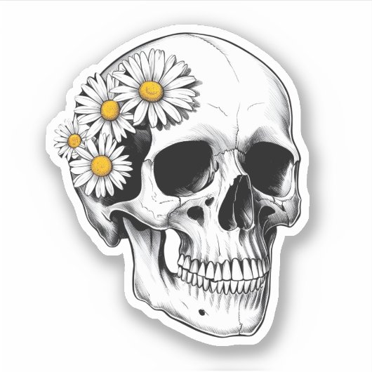 スカル付デイジー シール (正面)