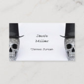 スカル付トップハット白黒ヴィンテージ店 名刺 (正面)