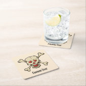 スカル付ハート スクエアペーパーコースター (インサイチュ)