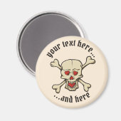 スカル付ハート マグネット (正面/裏面)