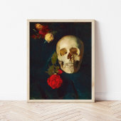 スカル付バラ | カール・シュチ ポスター