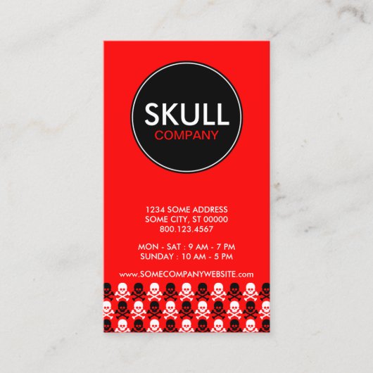 スカル会社センストライプター 名刺 (正面)