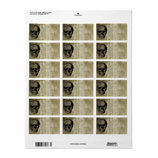 スカル住所 シール (フルシート)