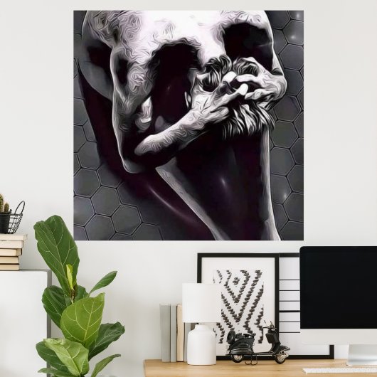 スカル体 ポスター (ホームオフィス)