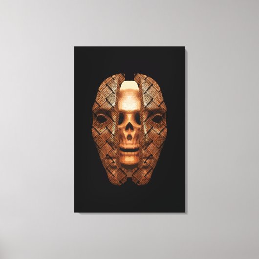 スカル内：内部の複雑さを明らかにする キャンバスプリント (正面)