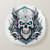 スカル円枕 ラウンドクッション (正面)