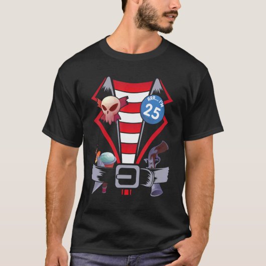 スカル刀海賊の衣装ハッピーバースデーArr I'm Tシャツ (正面)