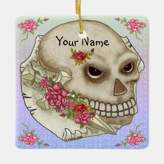 スカル剣オーナメント セラミックオーナメント (正面)