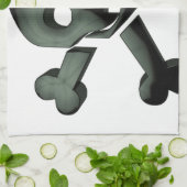 スカル十字骨 キッチンタオル (折り畳み)