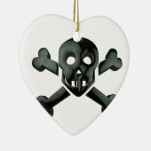スカル十字骨 セラミックオーナメント (右)