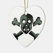 スカル十字骨 セラミックオーナメント (左)