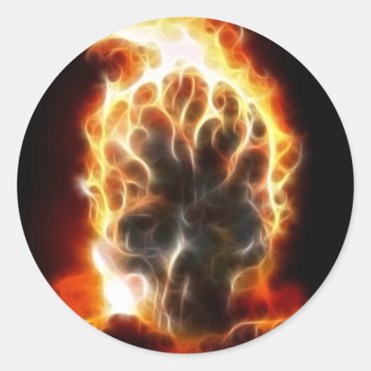 スカル原子爆弾 ラウンドシール (正面)