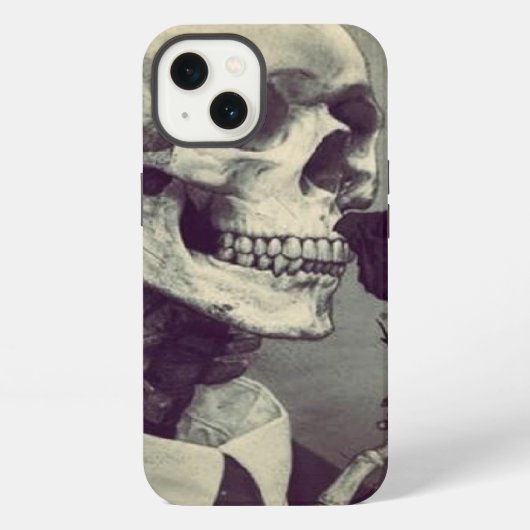 スカル及びばら色のiPhone6ケース iPhoneケース (裏面)