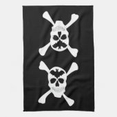 スカル及びクロスボーンキッチンタオル キッチンタオル (縦)