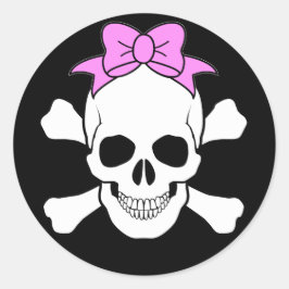 スカル及びクロスボーンズのシール ラウンドシール