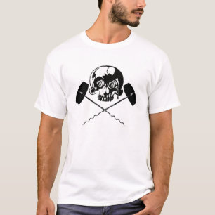 スカル及びコルクせん抜き Tシャツ