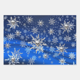 スカル及びスノーフレーク包装ギフト紙 ラッピングペーパーシート