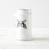 スカル及びチェーンソー ビールジョッキ (正面左)