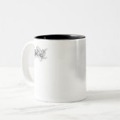 スカル及びバラのマグ ツートーンマグカップ (正面左)