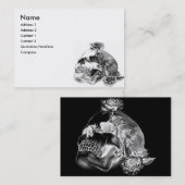 スカル及びバラの名刺 名刺 (正面/裏面)