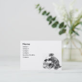 スカル及びバラの名刺 名刺 (スタンド正面)