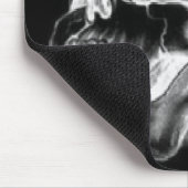 スカル及びバラの黒いマウスパッド マウスパッド (コーナー)