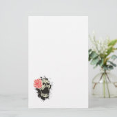 スカル及びバラカスタム文具 便箋 (スタンド正面)