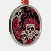 スカル及びバラ メタルオーナメント (右)
