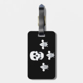 スカル及びフルーアデリージョリーロジャーバナー ラゲッジタグ (裏面縦)