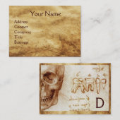 スカル及び歯科クリニック、歯科モノグラム 名刺 (正面/裏面)