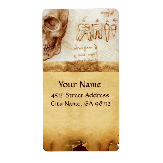 スカル及び歯科クリニック、歯科医 ラベル (正面)