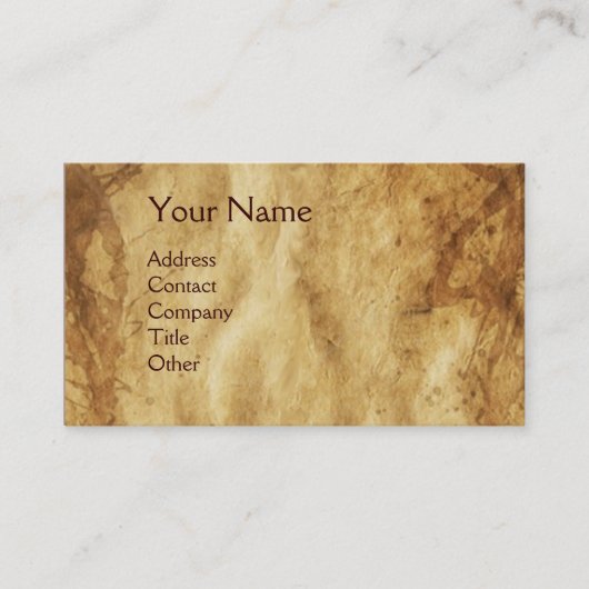 スカル及び歯、歯科クリニック、歯科パーチメント 名刺 (正面)