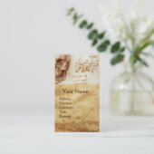 スカル及び歯、歯科クリニック、歯科モノグラム 名刺 (スタンド正面)